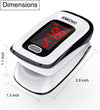 Pulse Oximeter Fingertip (Oximetro), Blood Oxygen Saturation Monitor, Heart Rate Monitor and SpO2 Levels, Portable Pulse Oximeter with Lanyard and Batteries